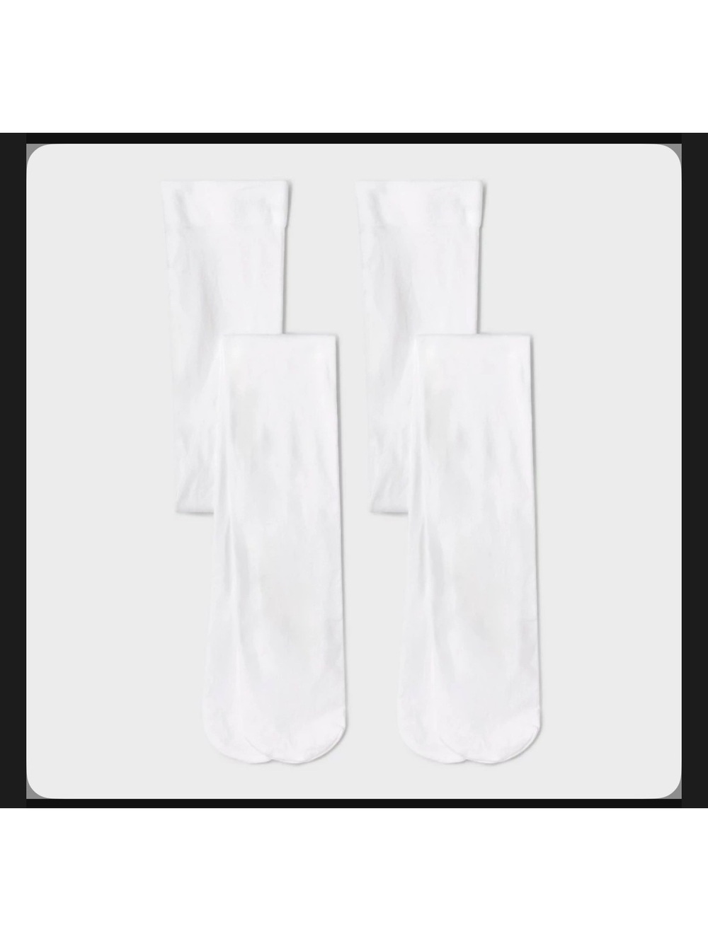 Girls' 2pk Nylon Dance Tights - Cat & Jack White L 10/12